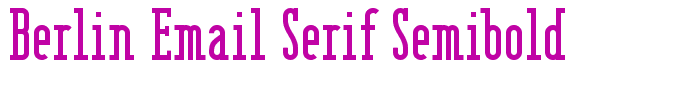 Berlin Email Serif Semibold